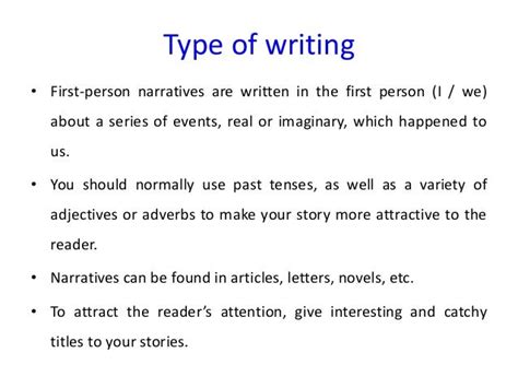 Essay Written In First Person