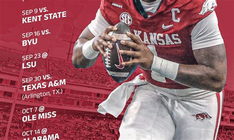 2023 Arkansas Football Schedule: Downloadable Smartphone Wallpaper