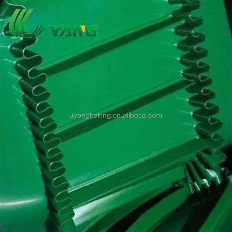 Green Sidewall PVC Conveyor Belt with Cleat for Wooden Industry - China ...