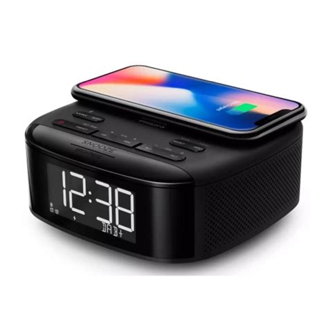 Philips Clock Radio DAB+ Bluetooth, with wireless phone charger ...