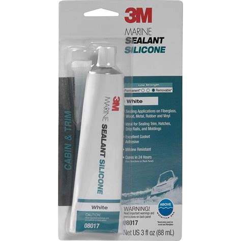 3M Marine Grade Silicone Sealant (08017) For Boats and RVs - White 3 ...