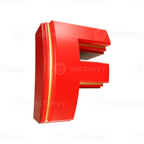 3d render red letter 28703477 PNG