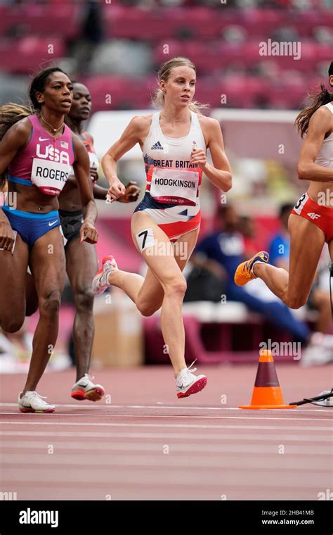 Keely Hodgkinson competing in the 800 meters of the 2020 Tokyo Olympics Stock Photo - Alamy