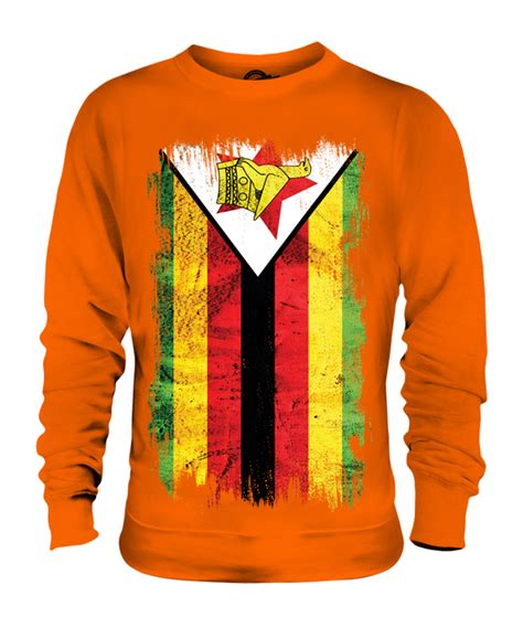 ZIMBABWE GRUNGE FLAG UNISEX SWEATER TOP ZIMBABWEAN SHIRT FOOTBALL ...