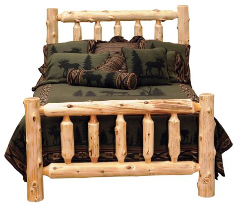 Cedar Cal. King Log Bed from Fireside Lodge (10010-CK) | Coleman Furniture