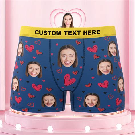 Custom Girlfriend's Face Boxers with Colorful Waistband Full of Love H | MyFaceBoxer