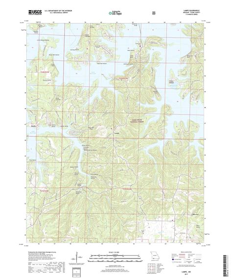 MyTopo Lampe, Missouri USGS Quad Topo Map