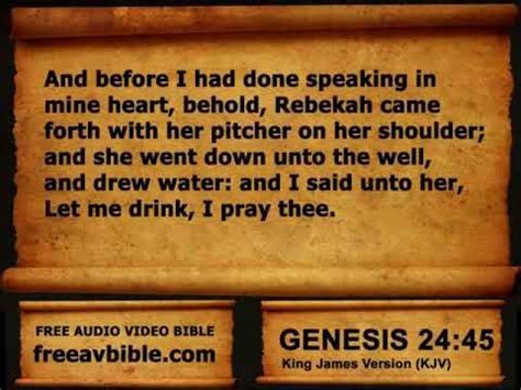 01. Genesis Chapter 24 - King James Version KJV Alexander Scourby Free Audio Video Bible ...