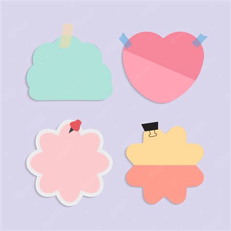 Free Vector | Colorful blank reminder notes vector set