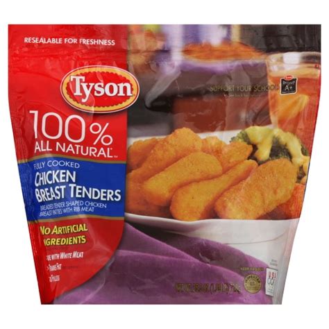 Tyson Chicken Breast Tenders Breaded Fully Cooked 100% All Natural Frozen