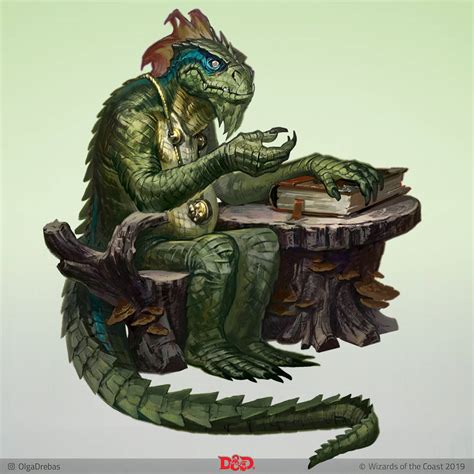 Lizardfolk Minister - Ghosts of Saltmarsh by OlgaDrebas on DeviantArt