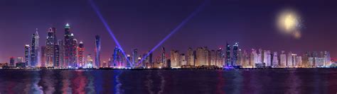 Download Dubai Skyline 4k Ultra Widescreen Wallpaper | Wallpapers.com