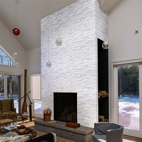 Attractive Stacked Stone Fireplace Ideas from MSI