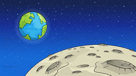 Moon Surface Background Cartoon Clipart Vector - FriendlyStock