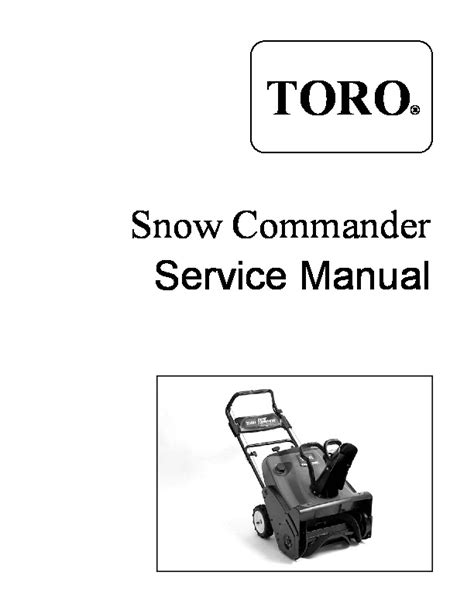 Toro Snow Commander Snow Blower Service Manual, 2005