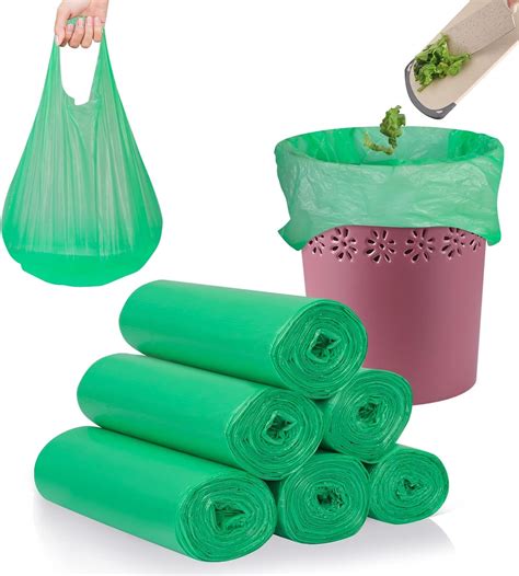 Homelove 6 Gallon Trash Bags Garbage Bag, [120 Bags] Plastic Kitchen Barbage Bags Strong Tough ...