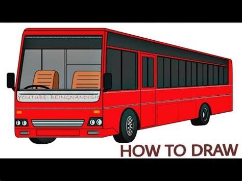 How to draw a BUS in 3D on Computer using Paint Program | Easy Bus Drawing Tutorial | Drawing a ...