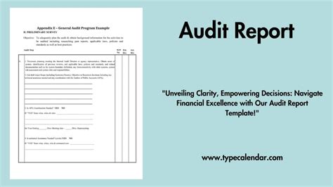 Free Printable Audit Report Templates [PDF, Excel, Word] Example