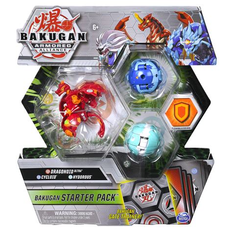 Bakugan Starter Pack 3-Pack, Dragonoid Ultra, Armored Alliance ...