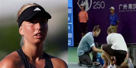 Clara Tauson collapses in Guangzhou, leaves court in a wheelchair after ...