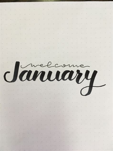 Handlettering for fun and Passion...welcome january! The first month of the Year! January Bullet ...