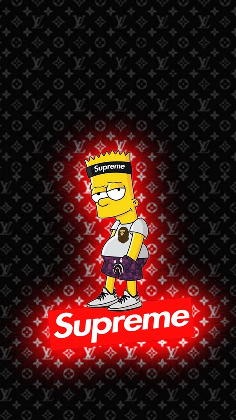 Aesthetic Lockscreen / Wallpaper : Bart Simpson | Supreme iphone wallpaper, Simpson wallpaper ...