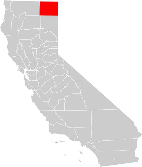 California County Map (modoc County Highlighted) • Mapsof.net