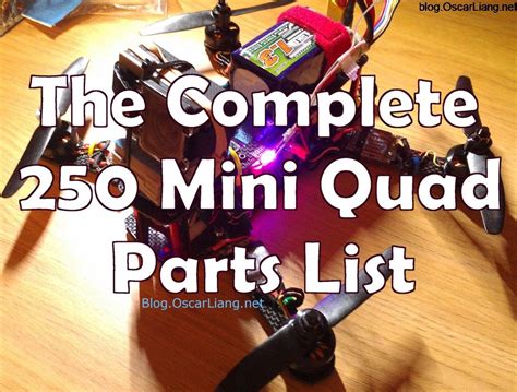 The ultimate 250 mini quad part list, almost complete selection of motor, esc, flight controller ...