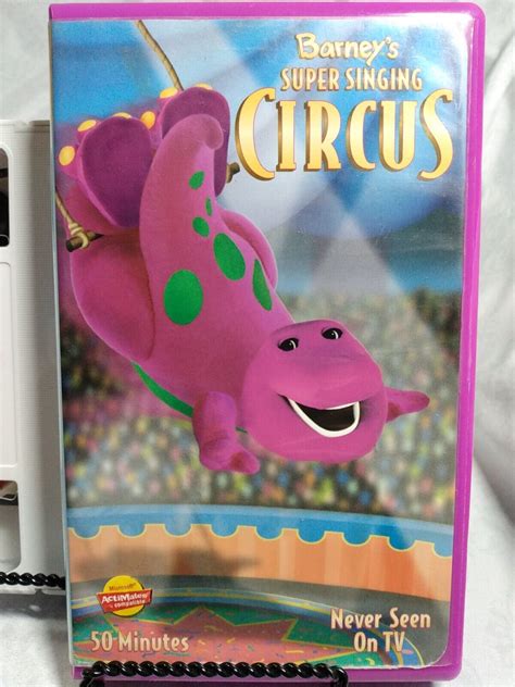 Barney Super Singing Circus Vhs Video Tape Sing Along Songs Nearly New ...