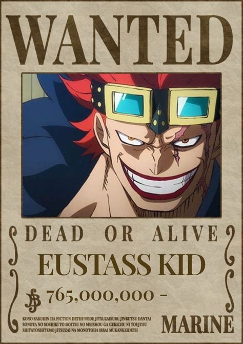 Eustass Kid Wanted Poster After Wano | Personajes de one piece, Fondos ...