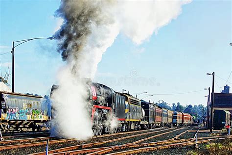 Train Whistle Blowing stock photo. Image of transporting - 79831836