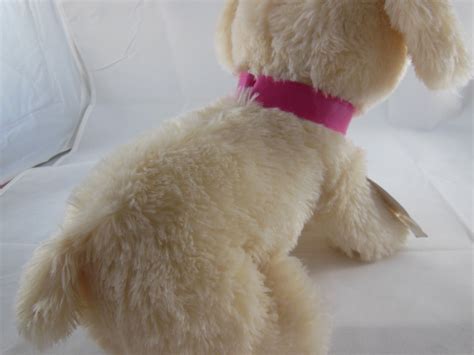 Barbie Dog Mattel Plush 2008 Ivory Puppy 9" Barks collar lights w girl talking - Other