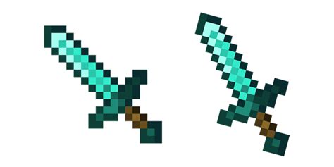 Minecraft Cursor with Diamond Sword - Game Cursor - Sweezy Cursors