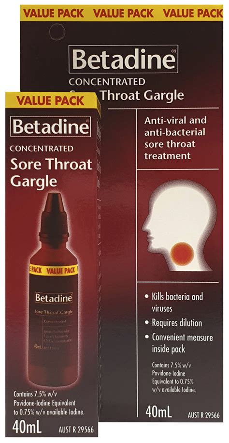 Betadine Sore Throat Gargle Concentrated 40mL - IGA Superpharm Zillmere