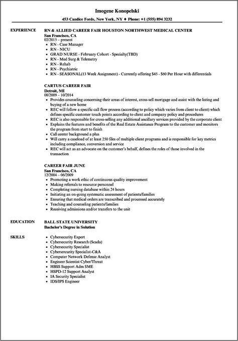Objective For Resume For A Career Fair - Resume Example Gallery