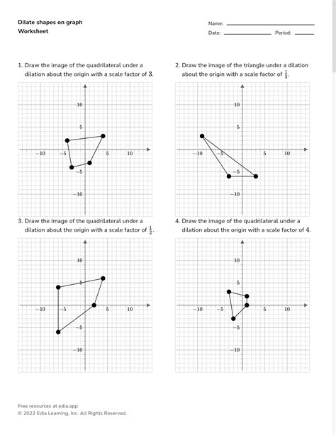 Dilation Worksheets Reviewed by Teachers - Worksheets Library