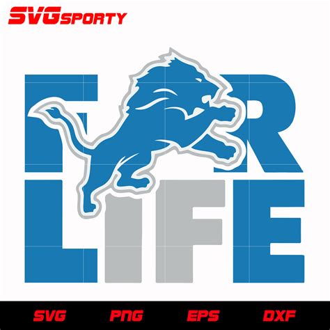 Detroit Lions For Life svg, nfl svg, eps, dxf, png, digital file – SVG Sporty