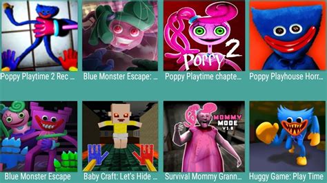 Poppy Playtime 2 Mod,Poppy Playtime 2 Rec Room,Blue Monster Escape, Poppy Playhouse Horror,HUggy ...