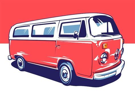 Hippie car art | Premium Vector