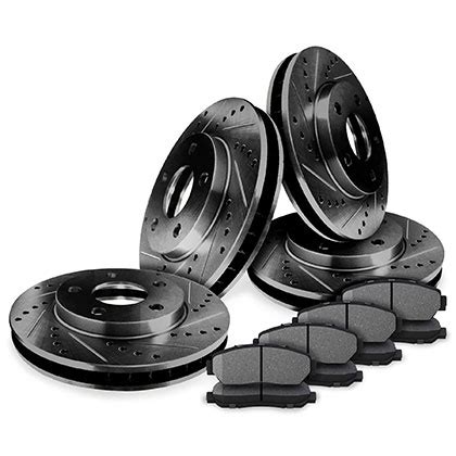 Brake-rotors Cross Drilled And Slotted Rotors Brake Kit - DrilledRotors