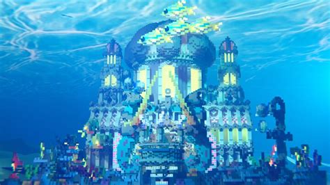 Underwater Water Palace Minecraft Map