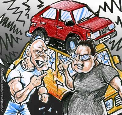 road-rage-cartoon – Caricatures Ireland by Allan Cavanagh