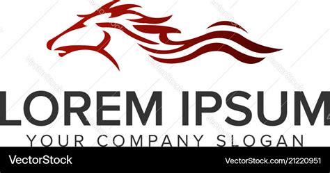 Abstract horse logo design concept template Vector Image