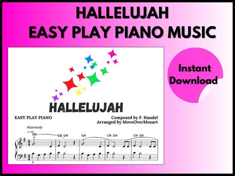 Hallelujah, Christmas Sheet Music, Holiday Music, Piano Sheet Music ...