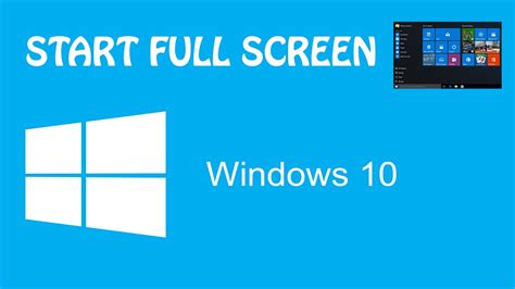 Make Start Menu full screen in Windows 10 # tips and tricks - YouTube