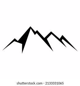 Black White Mountain Silhouette Stock Vector (Royalty Free) 2133331065 ...