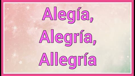 Alegía , Alegría, Allegría | Name Origin Meaning - YouTube