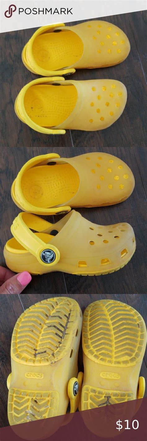 Kids yellow crocs | Yellow crocs, Crocs, Flip flop sandals