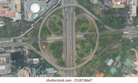 Aerial View Semanggi Bridge Jakarta Selatan Stock Photo 2118718667 ...