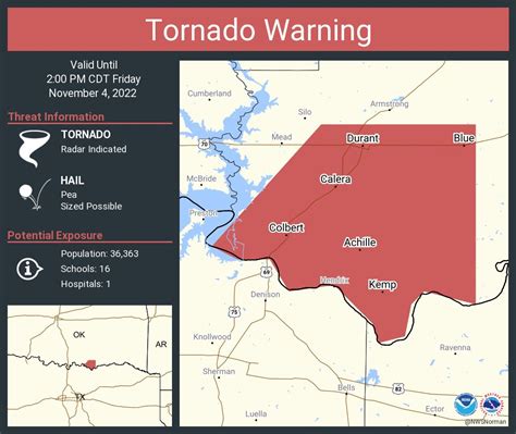 NWS Tornado on Twitter: "Tornado Warning including Durant OK, Calera OK ...